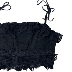 Indikah || Embroidered and Lace Bandeau Style Top Size XS